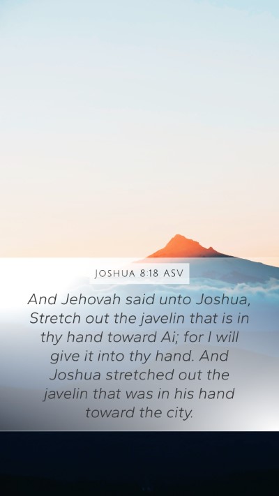 Joshua 8:18 ASV Bible Verse Image