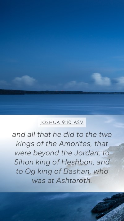 Joshua 9:10 ASV Bible Verse Image