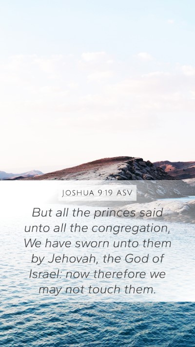 Joshua 9:19 ASV Mobile Phone Wallpaper - But all the princes said unto all the - Mobile Bible Verse Wallpaper