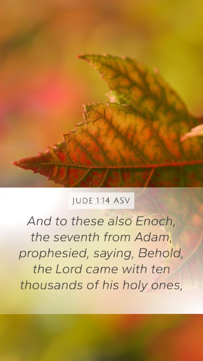 Jude 1:14 ASV Bible Verse Image