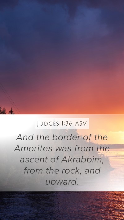 Judges 1:36 ASV Bible Verse Image