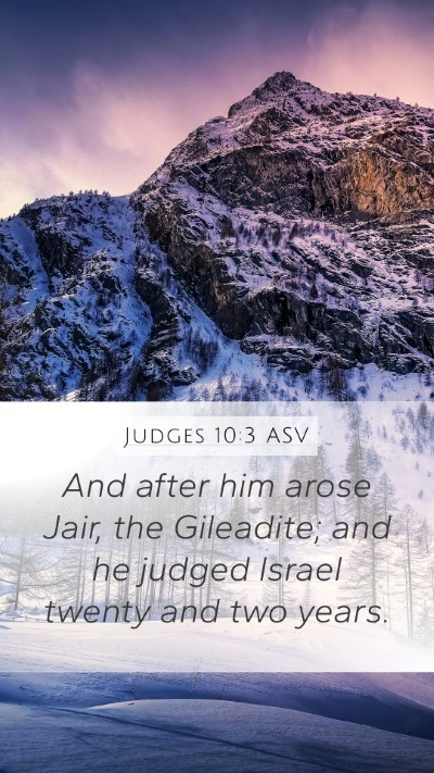 Judges 10:3 ASV Mobile Phone Wallpaper - And after him arose Jair, the Gileadite; and he - Mobile Bible Verse Wallpaper