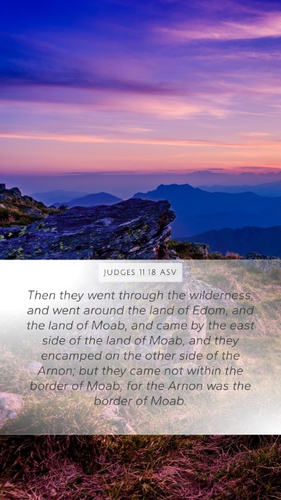 Judges 11:18 ASV Bible Verse Image