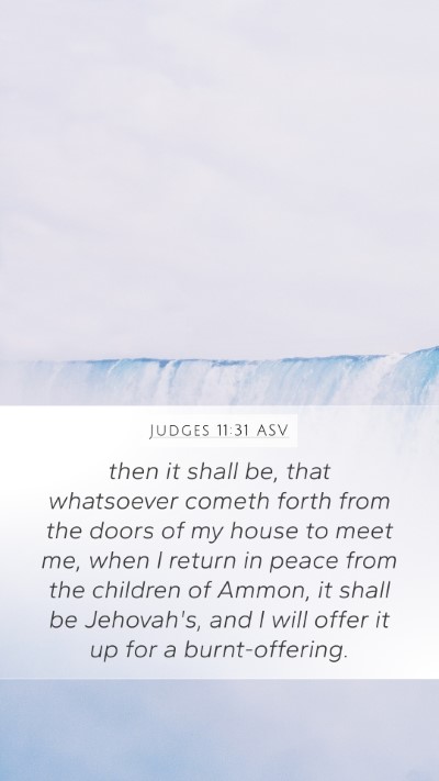 Judges 11:31 ASV Bible Verse Image