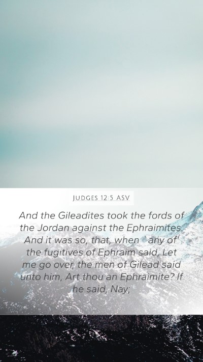 Judges 12:5 ASV Bible Verse Image