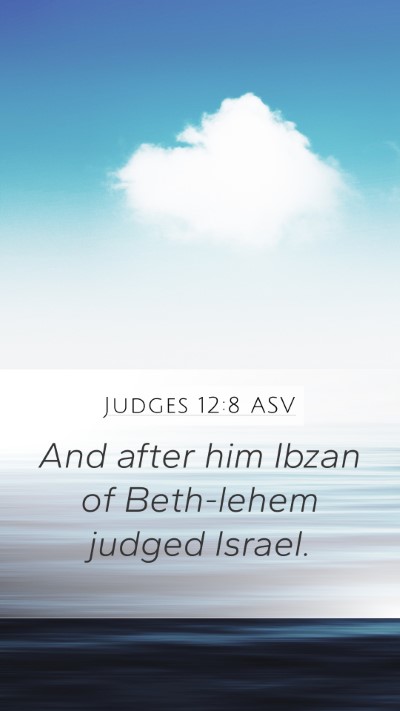Judges 12:8 ASV Mobile Phone Wallpaper - And after him Ibzan of Beth-lehem judged - Mobile Bible Verse Wallpaper