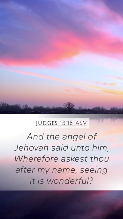 Judges 13:18 ASV Bible Verse Image