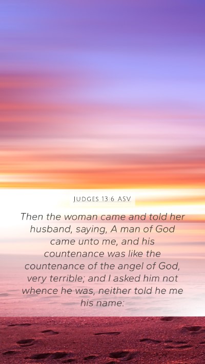 Judges 13:6 ASV Bible Verse Image