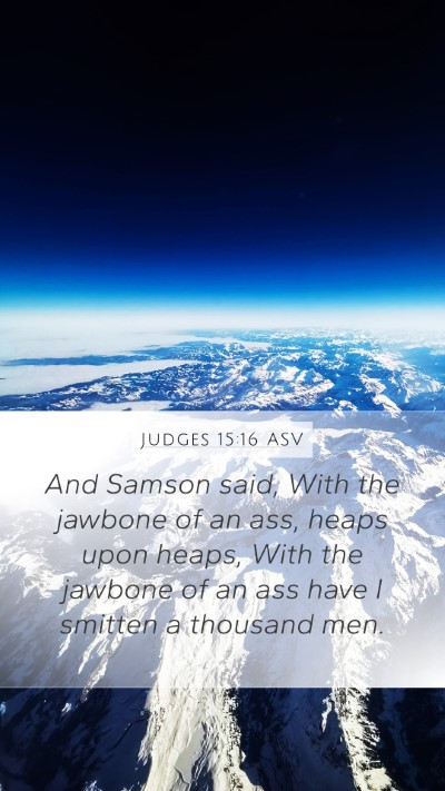 Judges 15:16 ASV Bible Verse Image