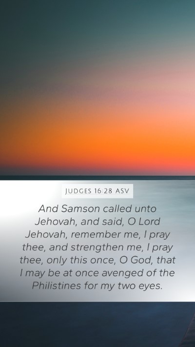 Judges 16:28 ASV Bible Verse Image