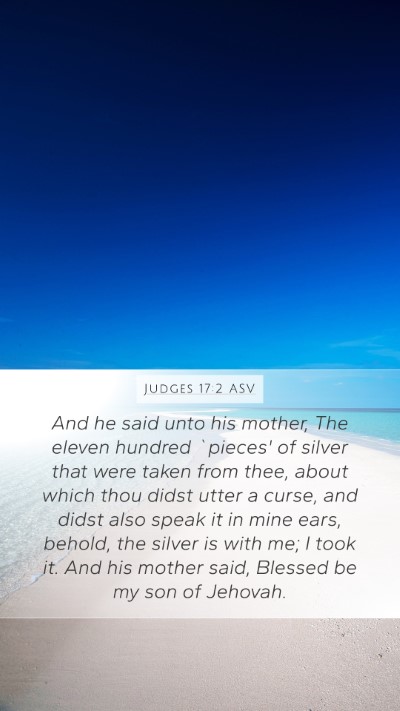 Judges 17:2 ASV Bible Verse Image