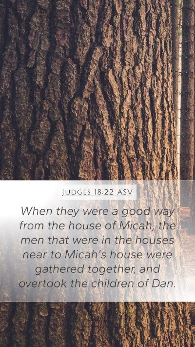 Judges 18:22 ASV Mobile Phone Wallpaper - When they were a good way from the house of - Mobile Bible Verse Wallpaper