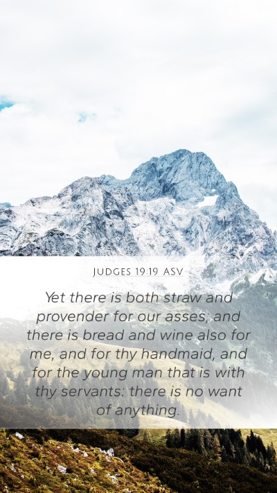 Judges 19:19 ASV Bible Verse Image