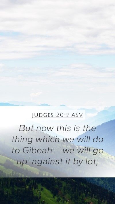 Judges 20:9 ASV Bible Verse Image