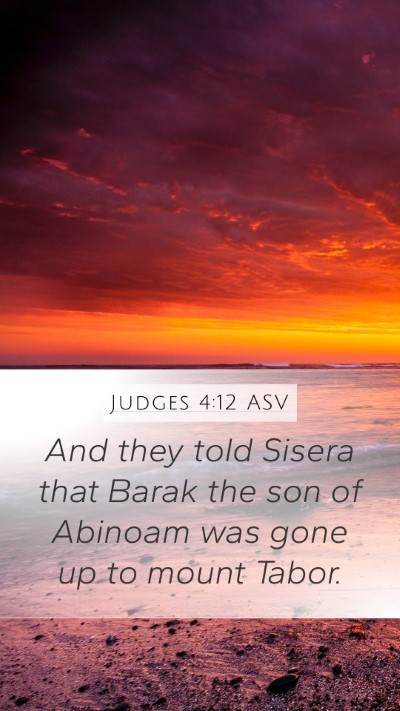 Judges 4:12 ASV Bible Verse Image