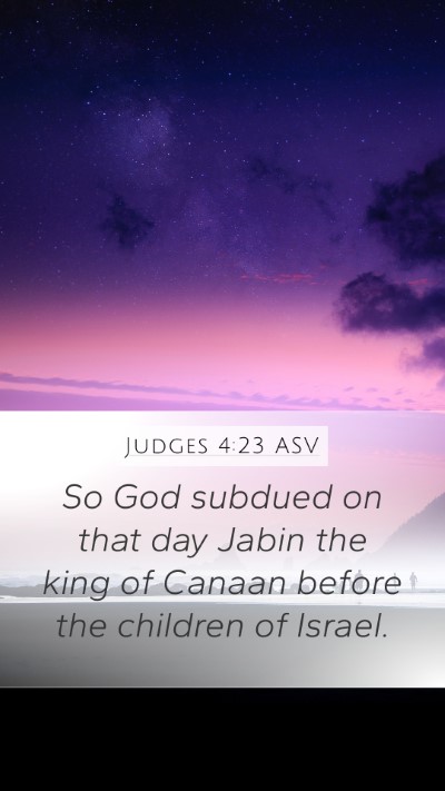 Judges 4:23 ASV Bible Verse Image