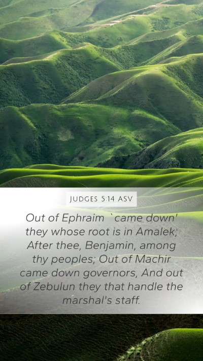 Judges 5:14 ASV Bible Verse Image