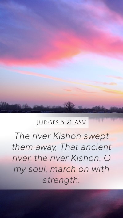 Judges 5:21 ASV Bible Verse Image