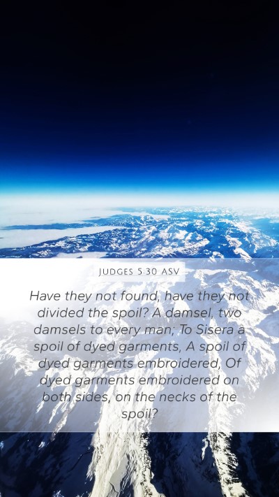 Judges 5:30 ASV Bible Verse Image