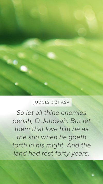Judges 5:31 ASV Bible Verse Image