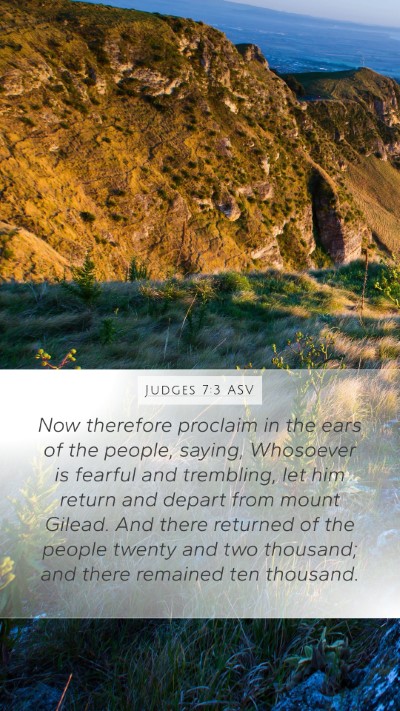 Judges 7:3 ASV Bible Verse Image