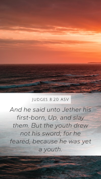 Judges 8:20 ASV Bible Verse Image