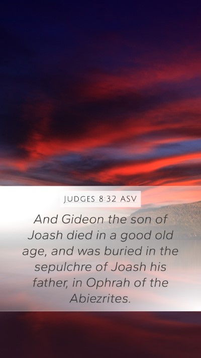 Judges 8:32 ASV Bible Verse Image