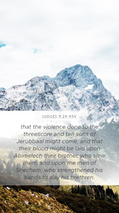 Judges 9:24 ASV Bible Verse Image