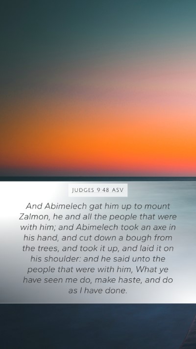 Judges 9:48 ASV Bible Verse Image