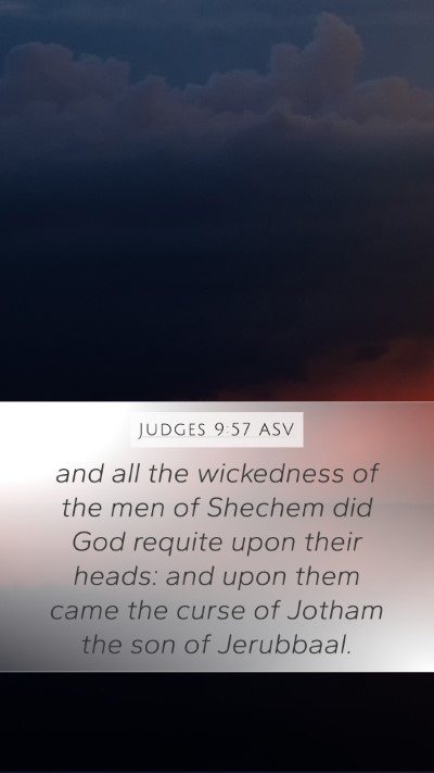 Judges 9:57 ASV Bible Verse Image