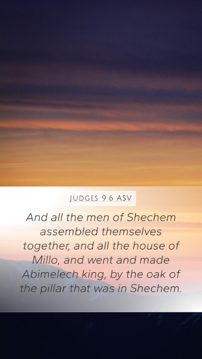Judges 9:6 ASV Bible Verse Image