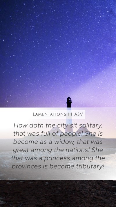 Lamentations 1:1 ASV Bible Verse Image