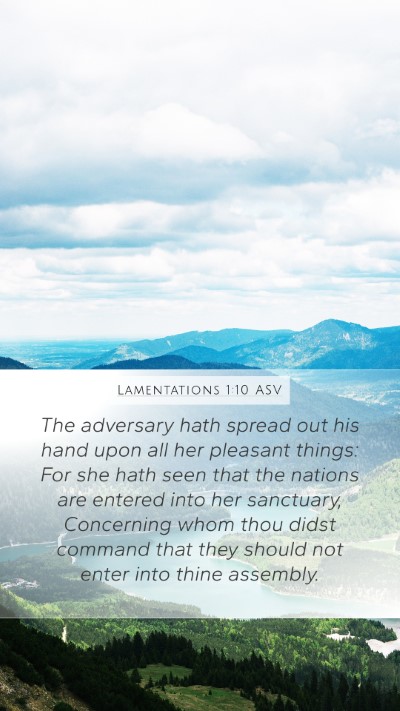 Lamentations 1:10 ASV Bible Verse Image
