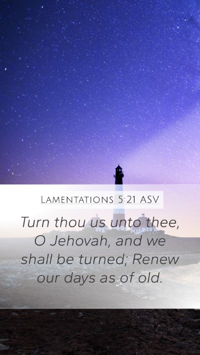 Lamentations 5:21 ASV Bible Verse Image