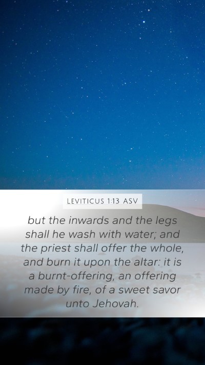 Leviticus 1:13 ASV Bible Verse Image