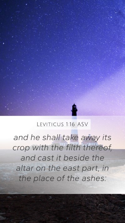 Leviticus 1:16 ASV Bible Verse Image