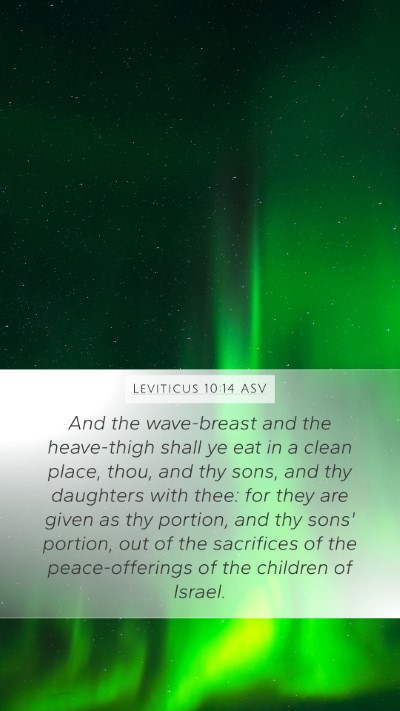 Leviticus 10:14 ASV Bible Verse Image