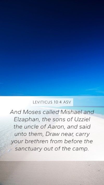 Leviticus 10:4 ASV Bible Verse Image