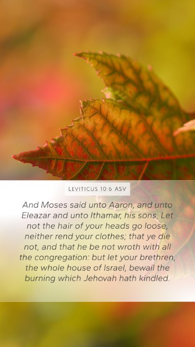 Leviticus 10:6 ASV Bible Verse Image