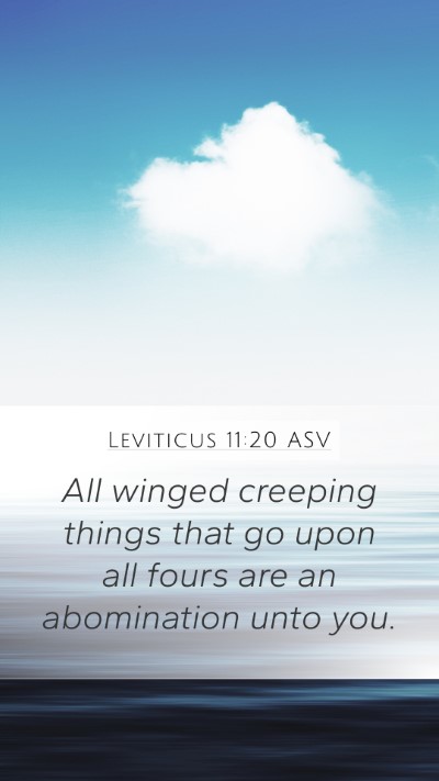 Leviticus 11:20 ASV Bible Verse Image