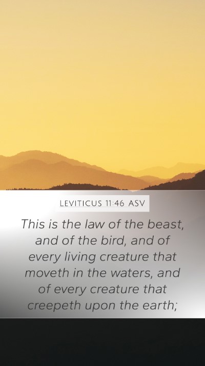 Leviticus 11:46 ASV Bible Verse Image