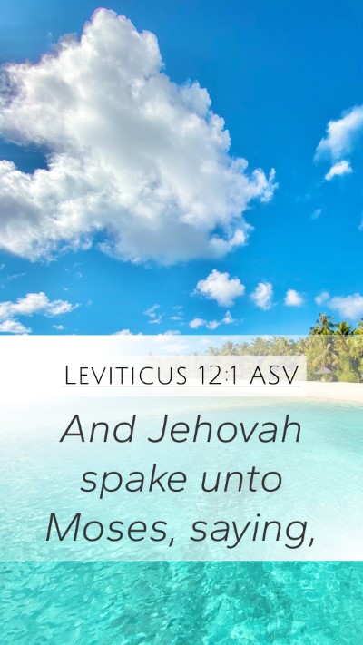 Leviticus 12:1 ASV Bible Verse Image