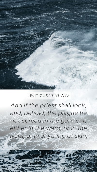 Leviticus 13:53 ASV Mobile Phone Wallpaper - And if the priest shall look, and, behold, the - Mobile Bible Verse Wallpaper