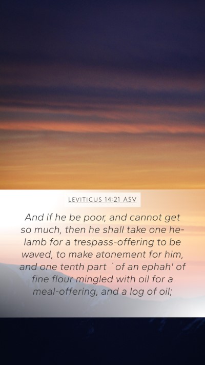 Leviticus 14:21 ASV Bible Verse Image