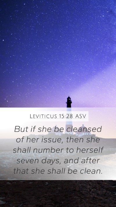 Leviticus 15:28 ASV Bible Verse Image