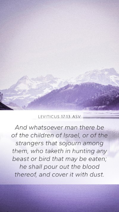 Leviticus 17:13 ASV Bible Verse Image