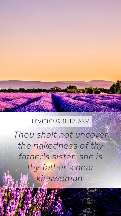 Leviticus 18:12 ASV Bible Verse Image