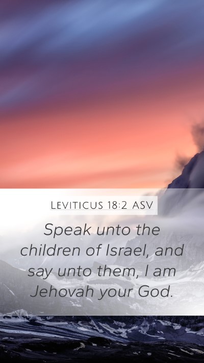 Leviticus 18:2 ASV Bible Verse Image