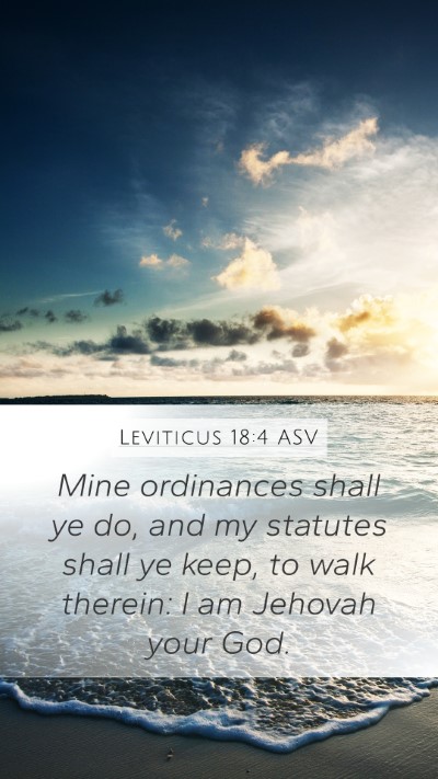 Leviticus 18:4 ASV Bible Verse Image