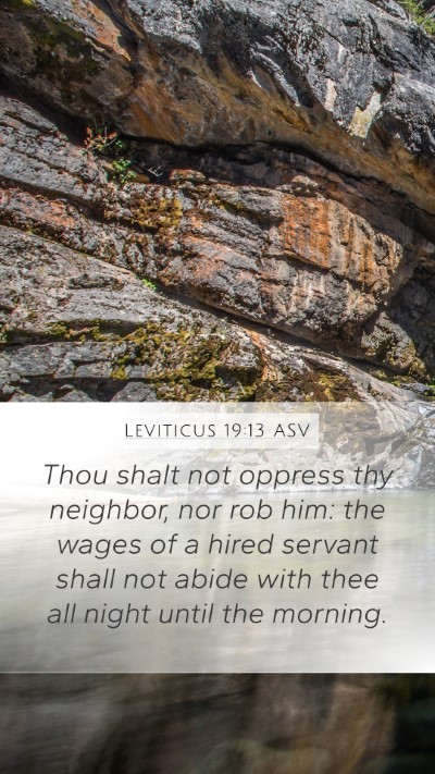 Leviticus 19:13 ASV Bible Verse Image